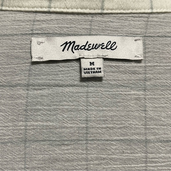 Madewell Light Spun Hilltop Cropped Fit Shirt in Windowpane Print MEDIUM - Picture 8 of 9